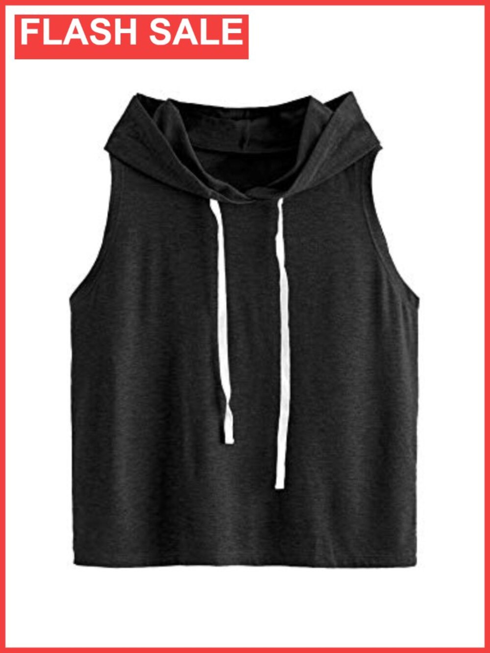 SweatyRocks Sleeveless Hoodie Tank Top Athletic Workout Gym Shirt
